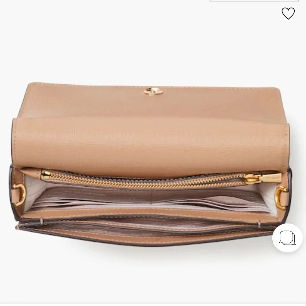 NWT Kate Spade Color-blocked Saffiano Cafe Mocha Crossbody Purse - Picture 5 of 9